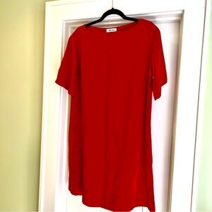 Acne Studios Bright Red Shift Dress with Pockets